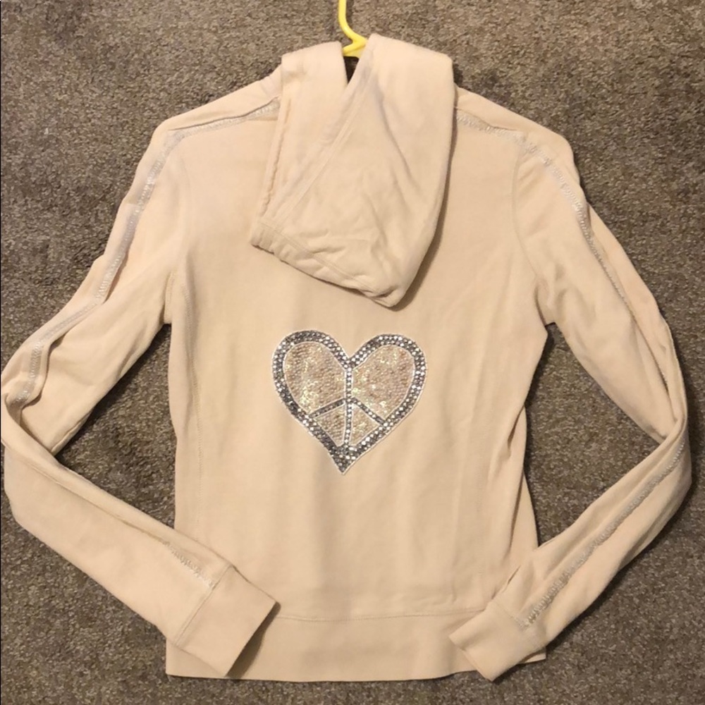 Twisted Heart zip up sweater